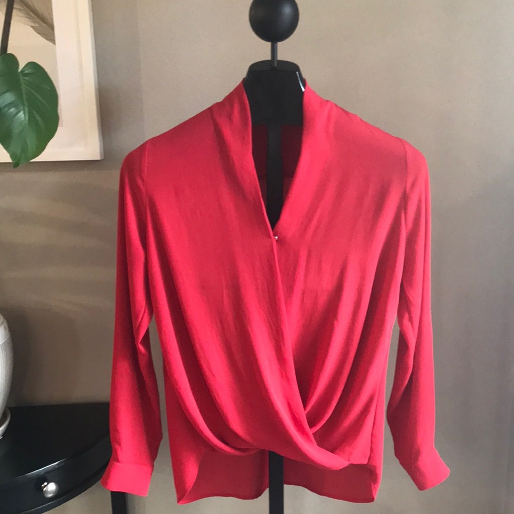 Pleione red womens S blouse New